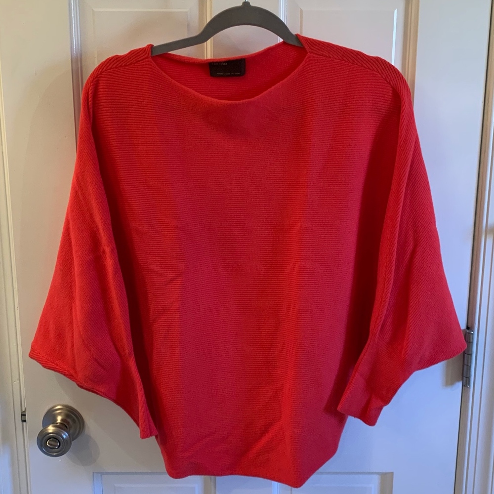 Kerisma Red Scoop Neck Lightweight Sweater